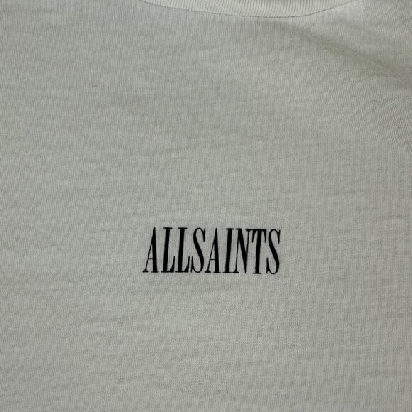 All Saints White State Crew T-Shirt Women's Size Large - Picture 6 of 13